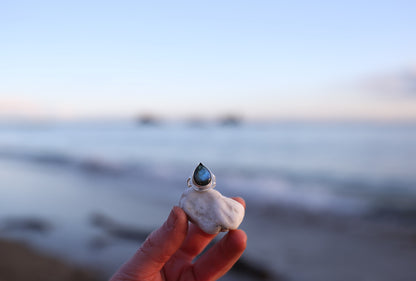 Labradorite Teardrop Ring