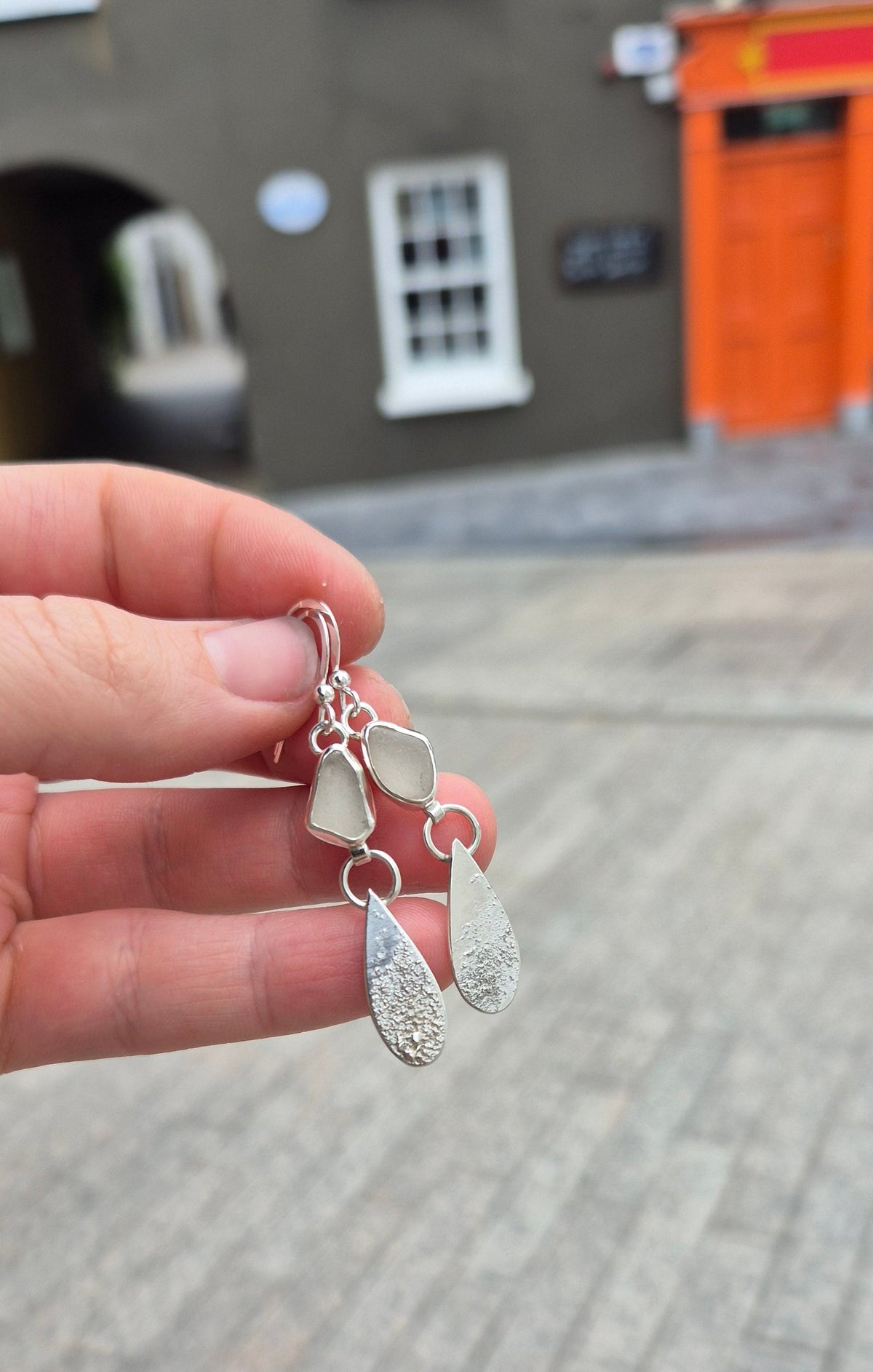 Seaglass Teardrop Earrings