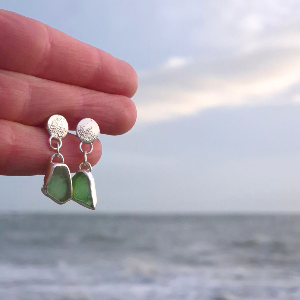 Seaglass Stud Earring