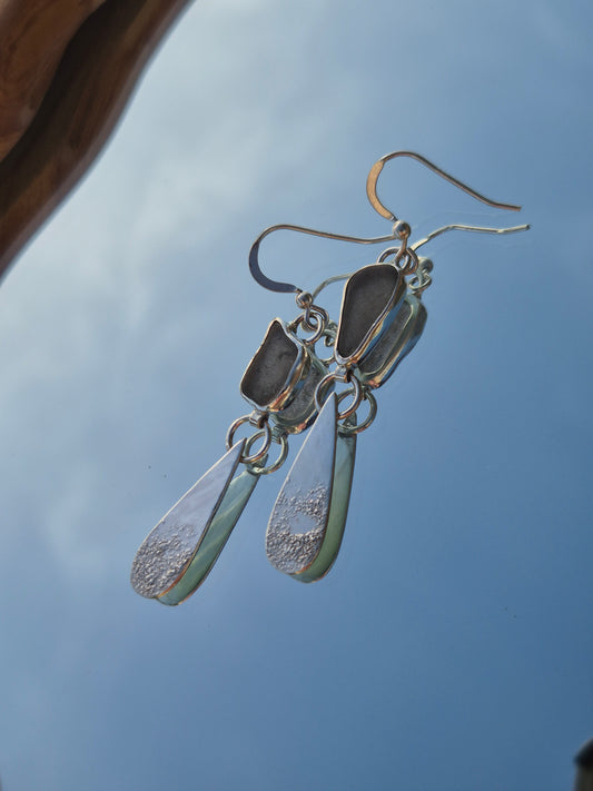 Seaglass Teardrop Earrings