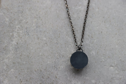 Serpentine Silver Pendant with Prong Setting