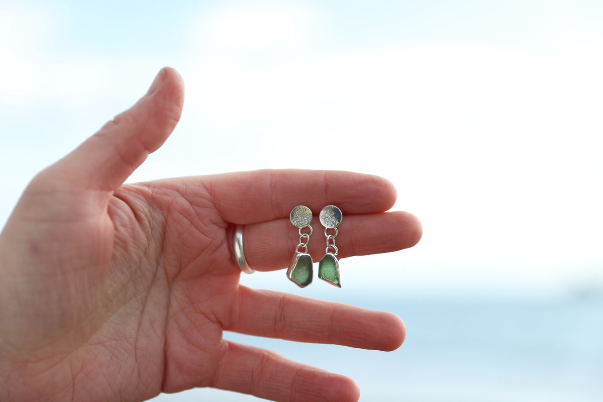 Seaglass Stud Earring