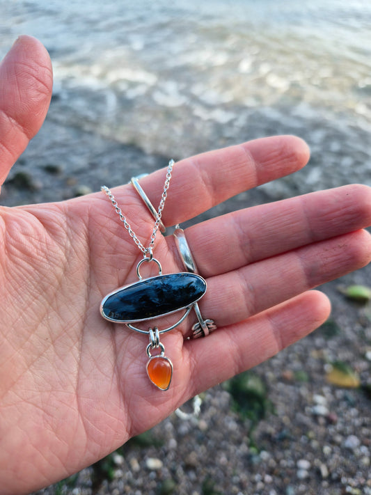 Pietersite and Carnelian Necklace