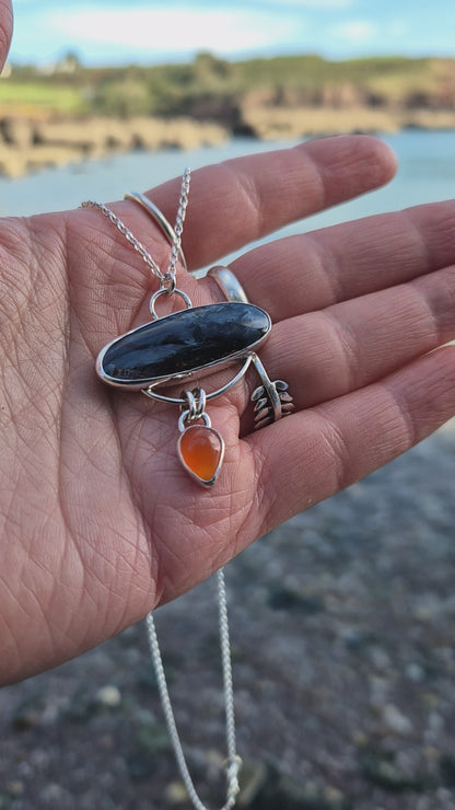 Pietersite and Carnelian Necklace